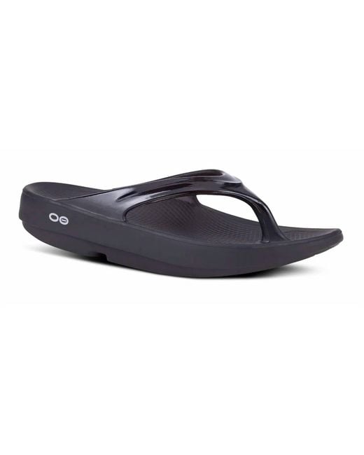 OOFOS Black Oolala Sandal