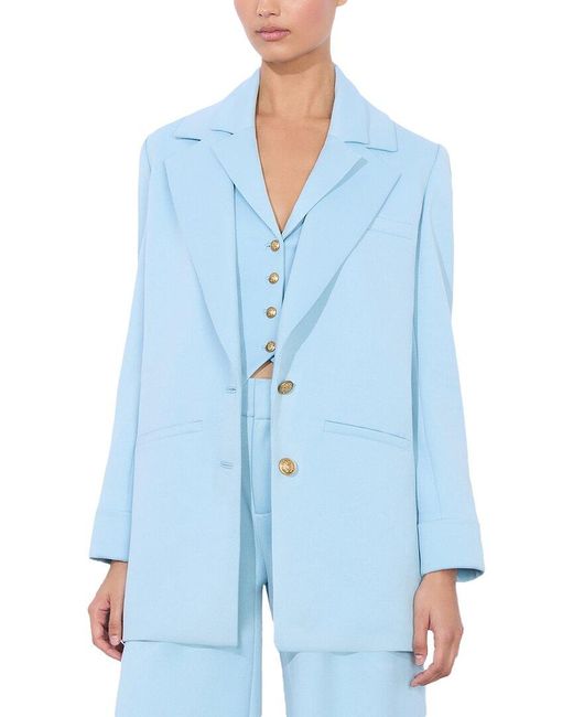 Alice + Olivia Blue Margot Blazer