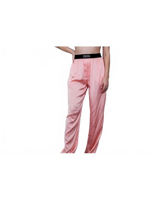 Porshia By Porshia Banks Red Luxe Loungewear Pants