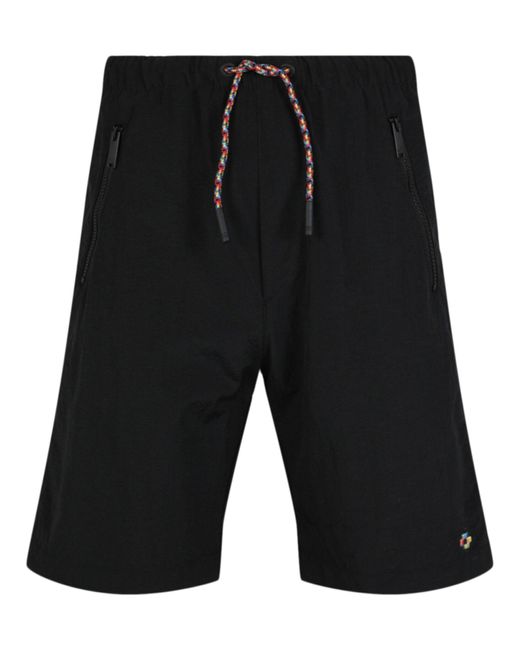 Marcelo Burlon Black Colorful Cross Nylon Shorts for men