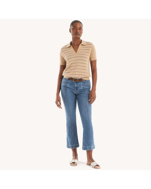 Nautica Blue Mid-Rise Demi Bootcut Denim