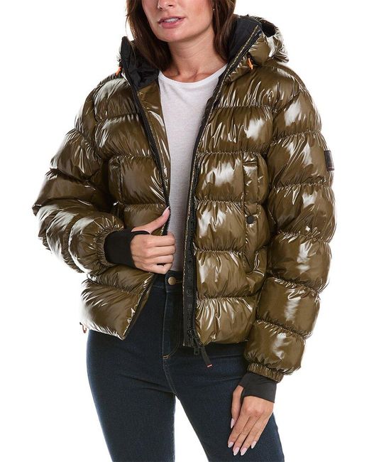 Bogner Brown Rosetta Quilted Coat
