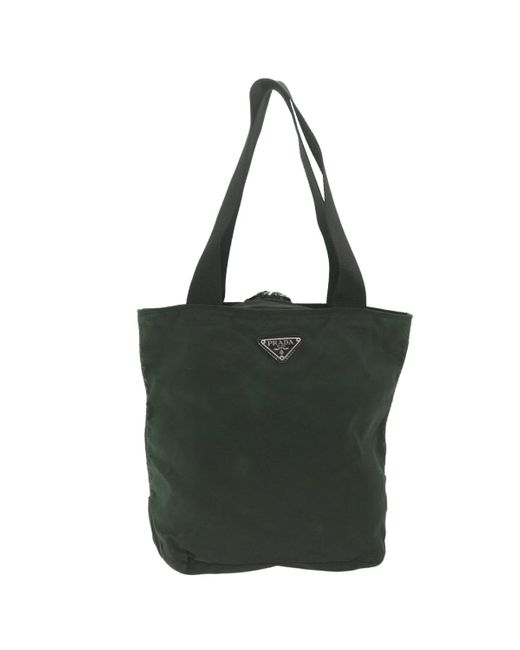 Prada Black Synthetic Tote Bag (pre-owned)