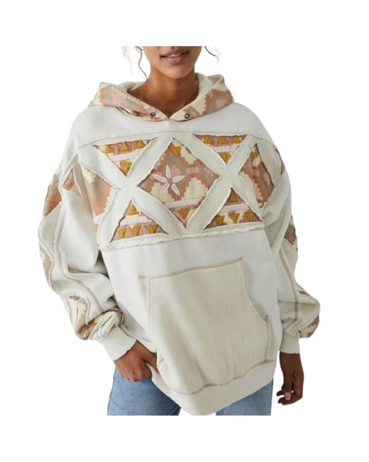 Free People Gray Nordic It's A Vibe Hoodie