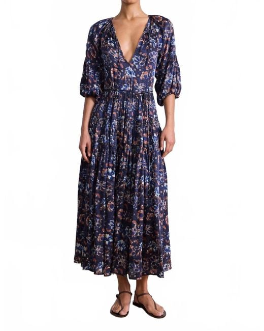 Apiece Apart Blue Santa Cecilia Maxi Dress