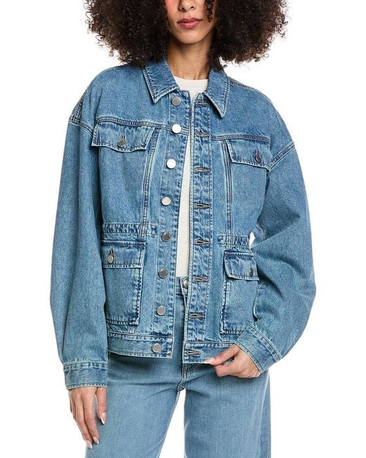 Rag & Bone Blue Amy Cinched Denim Jacket