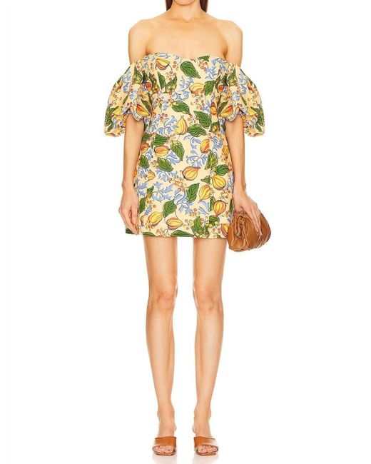 RHODE Yellow Dali Mini Dress