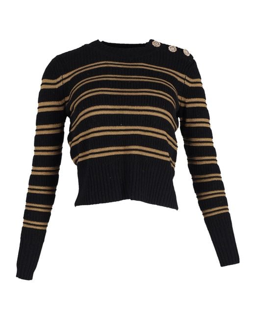 Ba&sh Black Striped Sweater