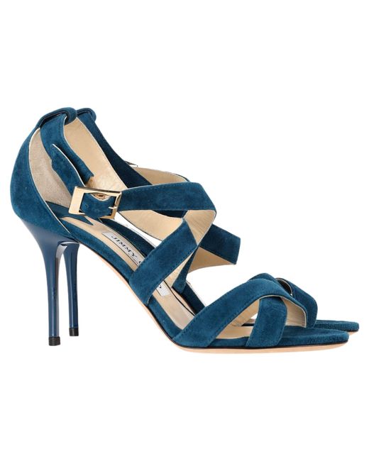 Jimmy Choo Blue Strappy High Heel Sandal Heels