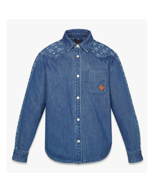 MCM Blue Monogram Jacket
