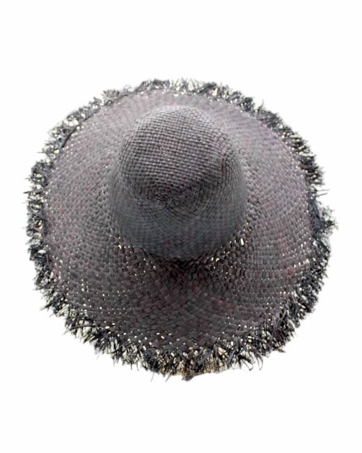 Shebobo Gray Brim Straw Sun Hat