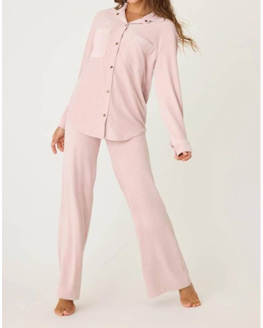 Pj Salvage Pink Winter Classics Lounge Pant