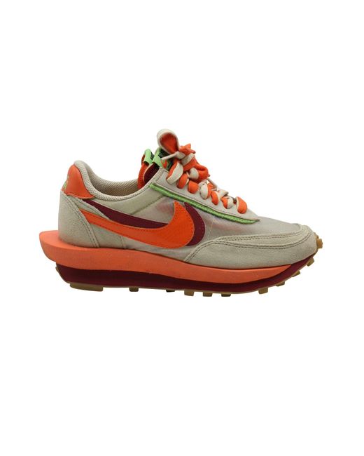 nike sacai clot ld waffle orange