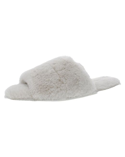 INC Faux Fur Indoor/outdoor Slingback Slippers in White for Men | Lyst