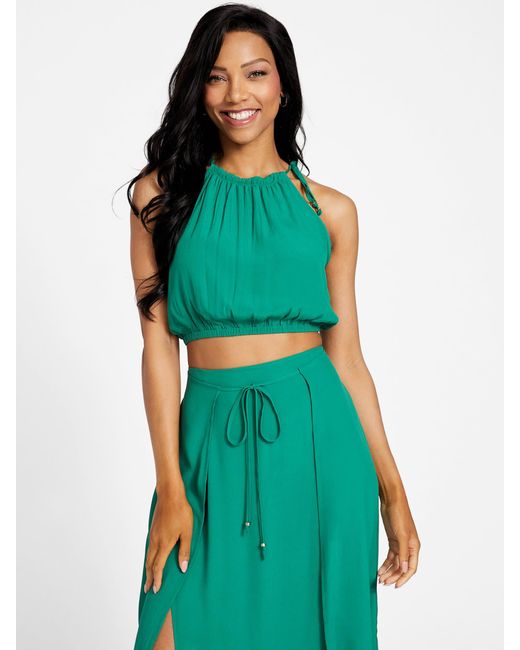 Guess Factory Green Harmony Crop Top
