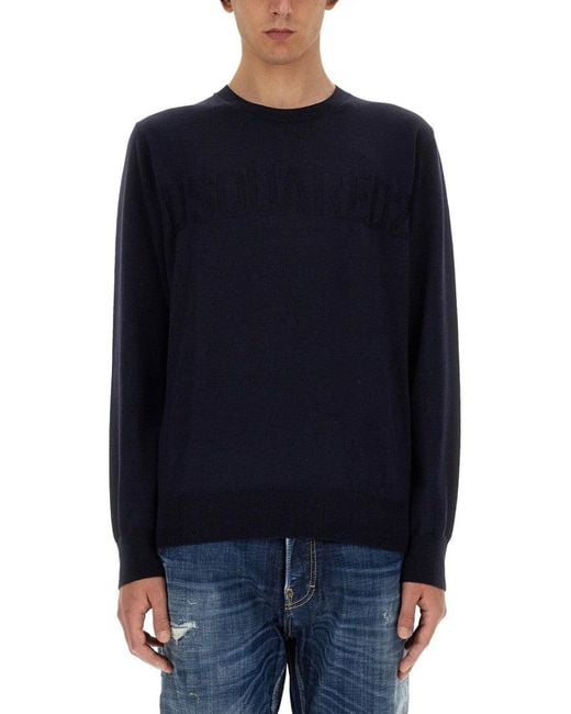DSquared² Blue Wool Jersey for men