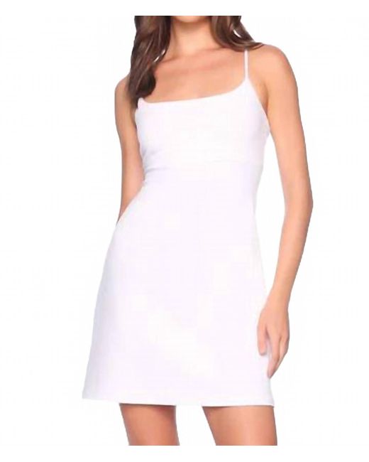 Susana Monaco White String Scoopneck A-Line Dress