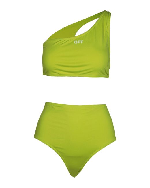 Off white cheap one shoulder bikini
