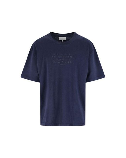 Maison Margiela Blue Numeric T-Shirt for men
