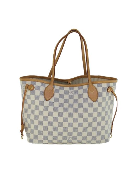 Louis Vuitton Gray Neverfull Pm Canvas Tote Bag (pre-owned)