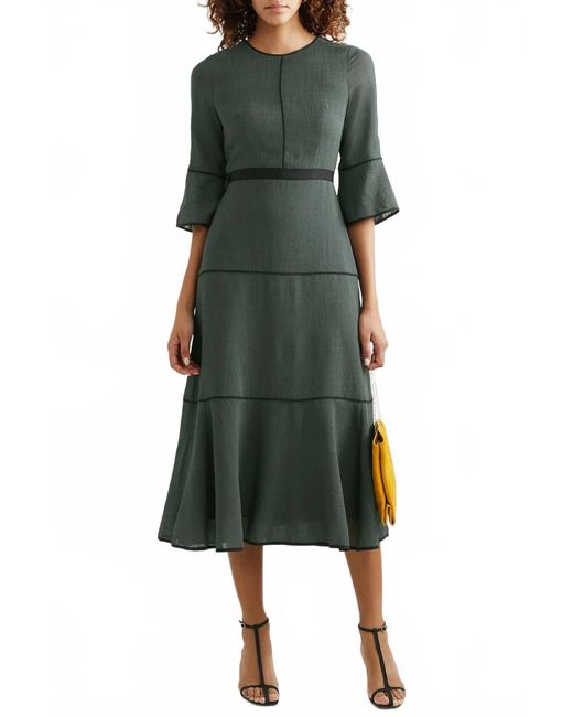 cefinn green dress Tiered A-Line Maxi in Plus Size Evening Gown
