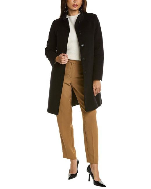 Cinzia Rocca Black Medium Wool & Cashmere-blend Coat