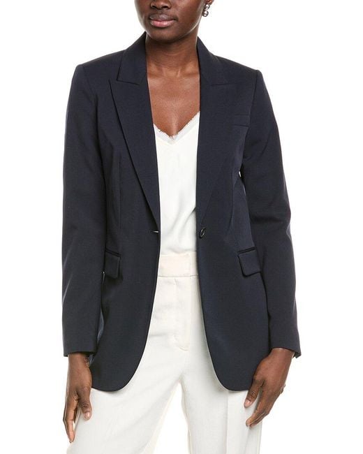 Michael Kors Blue Wool-Blend Jacket