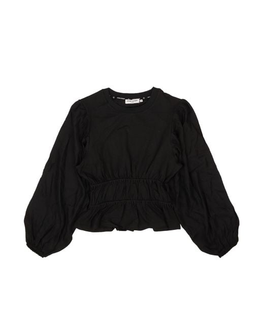 Opening Ceremony Black Silk Long Sleeve Blouse Top