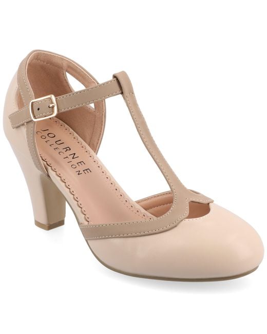 Journee Collection Pink Collection Olina Pump