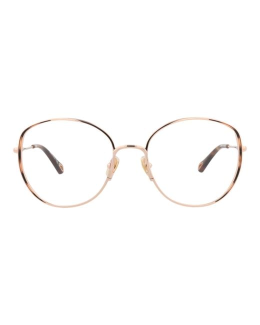 Chloé Metallic Round-Frame Metal Optical Frames