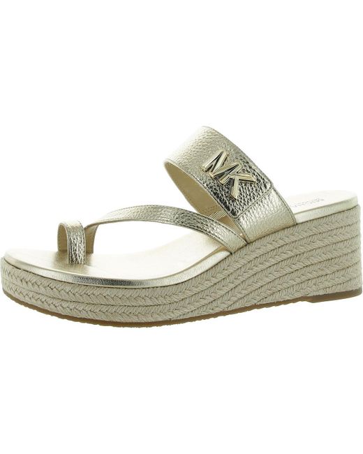 MICHAEL Michael Kors Jilly Faux Leather Metallic Espadrilles