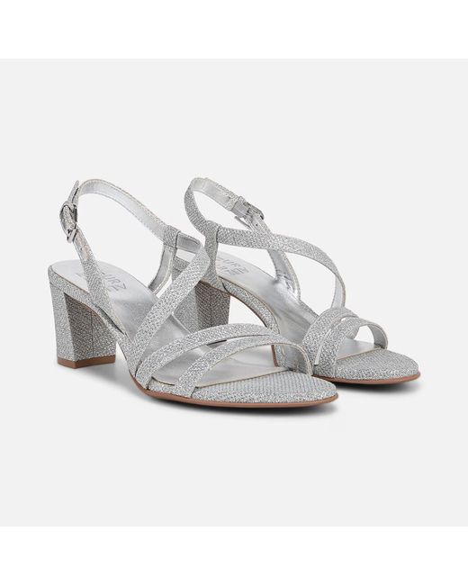 Naturalizer White Vanessa Sandals 'Sw Fab Block Heel Slingback Ver368