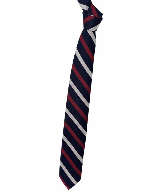 Robert Talbott Blue Regimental Self-Lined Woven Silk Faille Tie for men