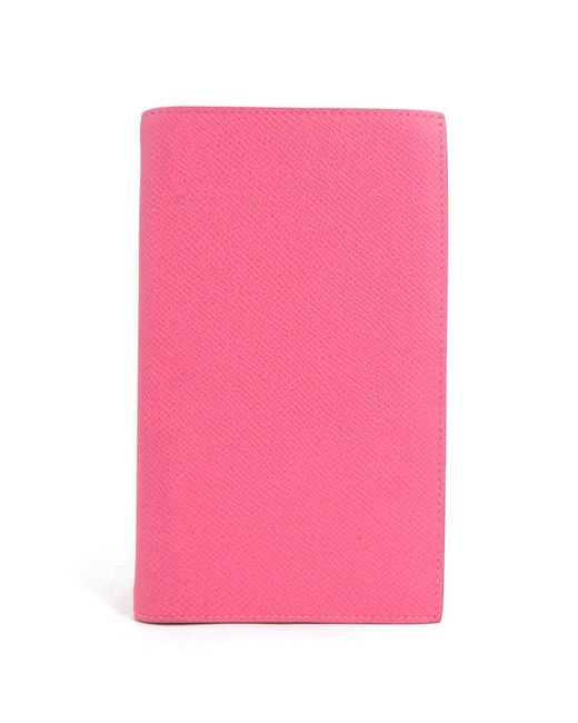 Hermès Pink Leather Wallet (pre-owned)