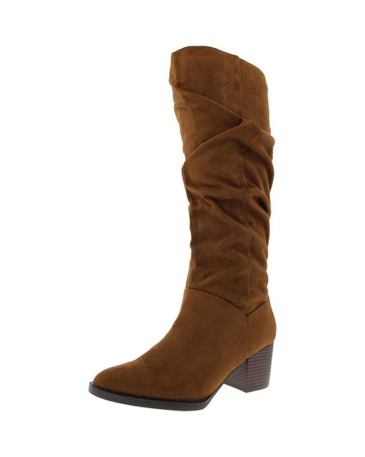 Style & Co. Brown Slouchy Suede Knee-High Boots