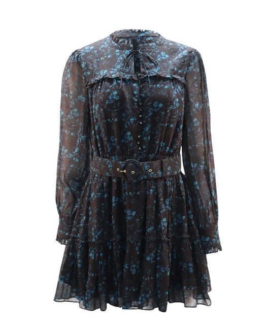 nicholas navy lace tiered dress Galadriel Navy Lace Layered Dress
