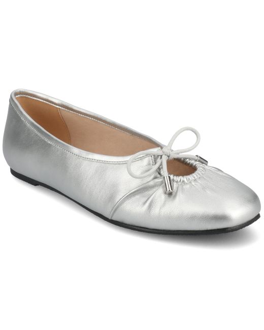 Journee Collection White Journee Callee Ballet Medium And Wide Width Dress Flats