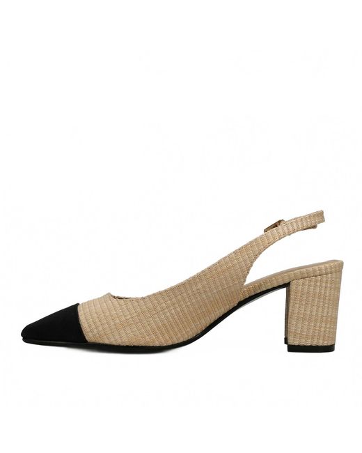 Vaneli Natural Jala Slingback Pump Heel Shoes