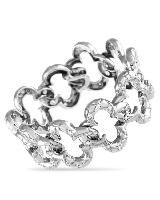Van Cleef & Arpels Metallic Alhambra 18k Gold 2.0ct Diamond Link Bracelet Vc17-012224