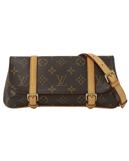 Louis Vuitton Brown Marelle Canvas Shoulder Bag (pre-owned)