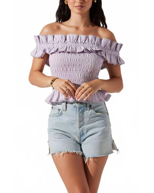 Astr Blue Foufette Top