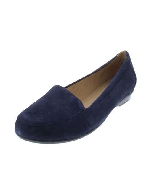 Naturalizer Blue Saban Solid Round Toe Loafers