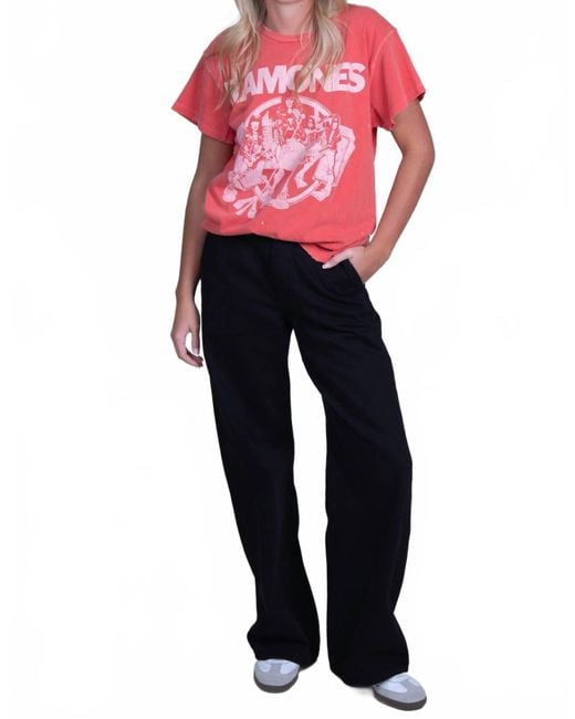 Re/done Pink Trouser Wide Leg Jean
