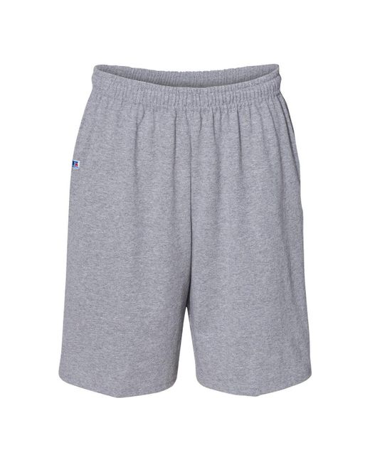 Russell Gray Essential Jersey Cotton Shorts With Pockets for men