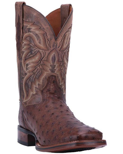 Dan Post Brown Alamosa Leather Mid-calf Cowboy for men