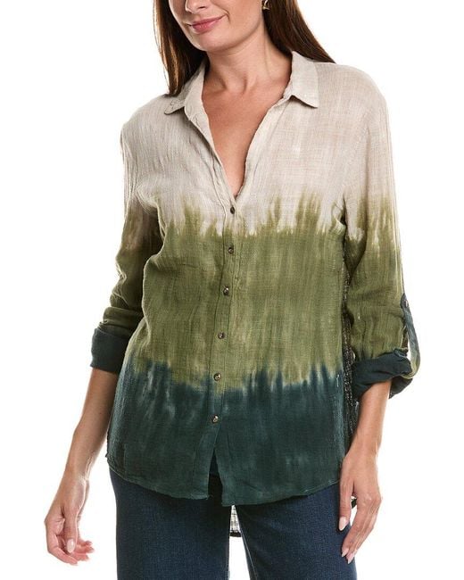 XCVI Green Porter Blouse
