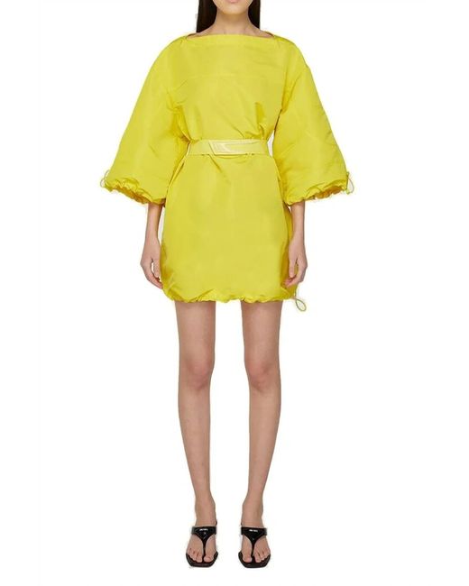 Stella McCartney Yellow Nylon Dress With Belt