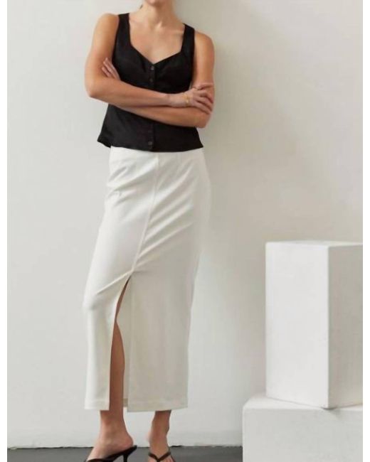Crescent White Leanne Maxi Skirt