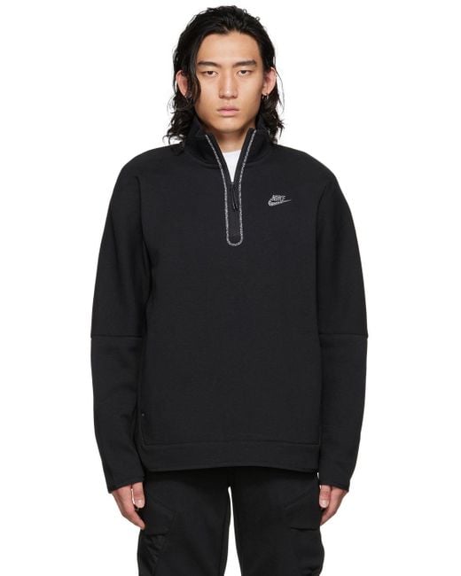 Nike Black Sportswear Half-zip Sweatshirt for men