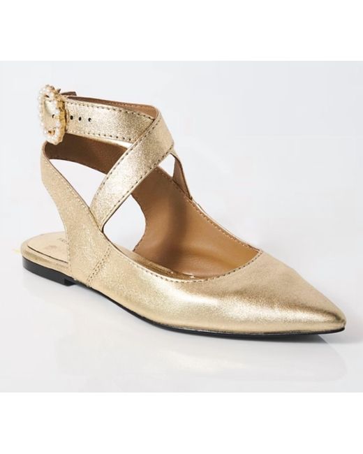 Free People Metallic Parisa Pointed Flats